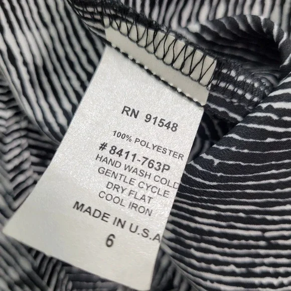 Barney's New York Women's Midi Black Diamond Print Dress Size 6  52522-0546 - Picture 8 of 9